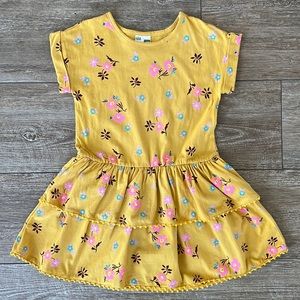 Mustard Yellow Floral Dress
